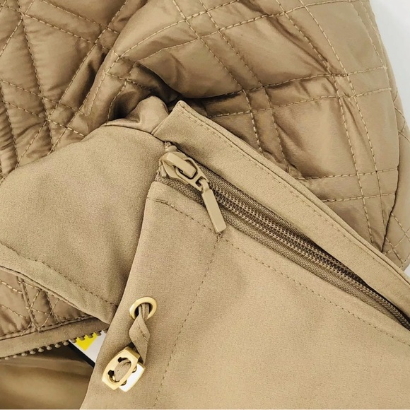 Jones New York Women's Hooded Quilted Pattern Button Zip Front Jacket Medium NWT - Picture 10 of 11